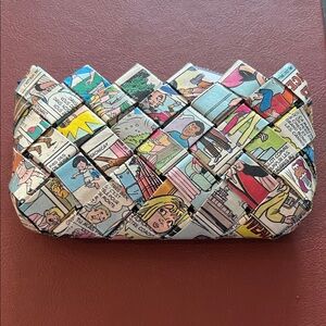 Recycled Paper Comics Small Clutch Coin Purse